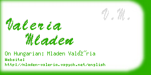 valeria mladen business card